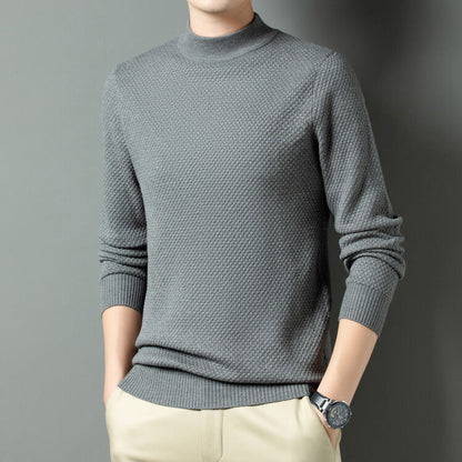 Herren Rollkragenpullover Hochwertig Baumwolle Berlin Stil