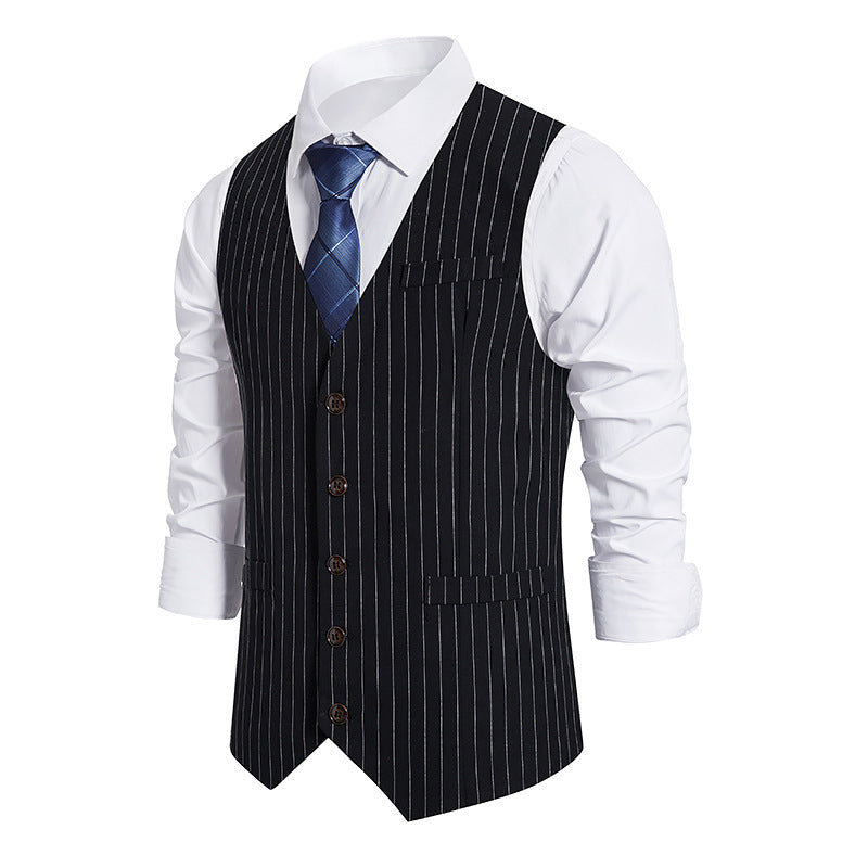 Herren Anzugweste Elegant Nadelstreifen Modern