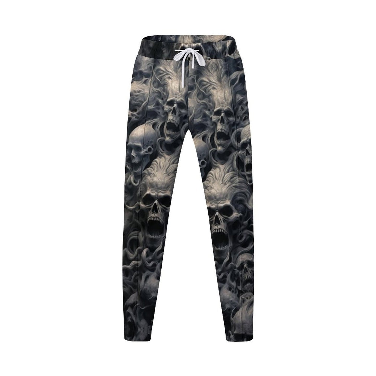 Herren Jeanshose mit Totenkopf-Motiv Schwarz Cool