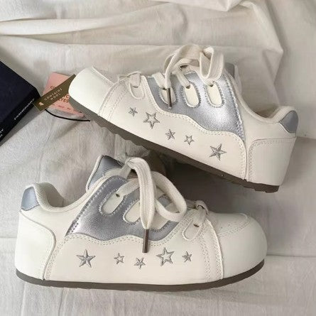 Damen Sneaker Trendsport Schuhe Sternen Design