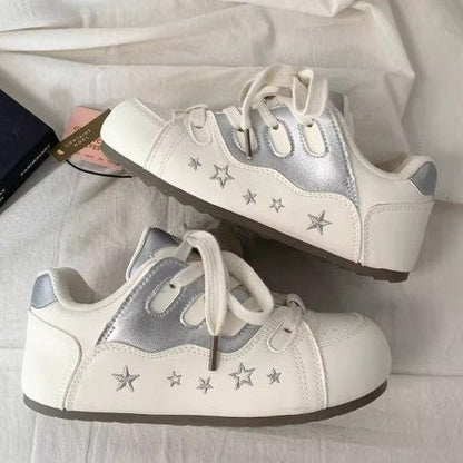 Damen Sneaker Trendsport Schuhe Sternen Design