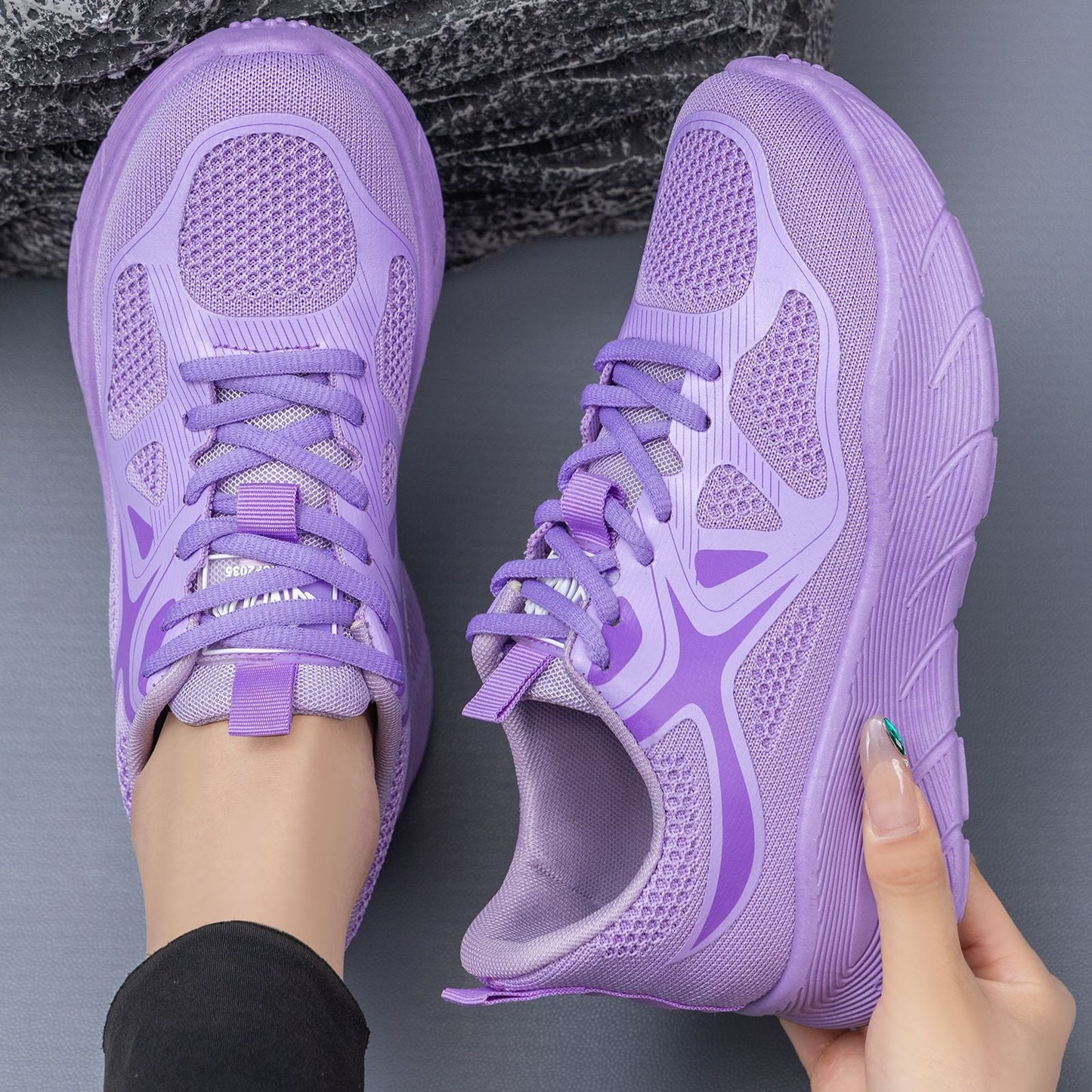 Damen Laufschuhe Leicht Sportlich Atmungsaktiv Mesh