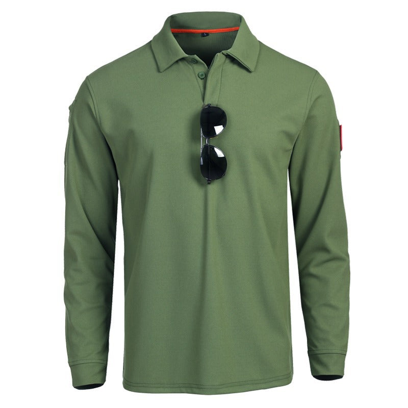 Herren Polohemd Langarm Modern Sportlich