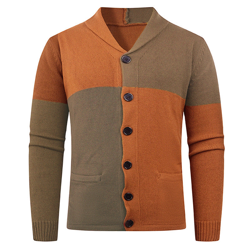 Herren Strickjacke Modern Zopfmuster Mit Taschen