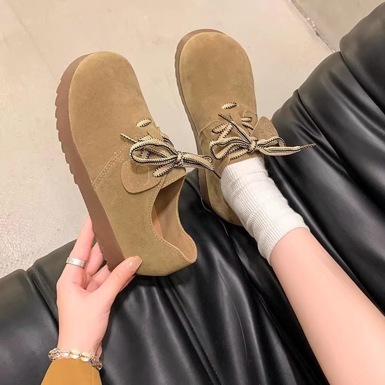 Damen Sneaker Veloursleder Bequem Schnürsenkel Modern