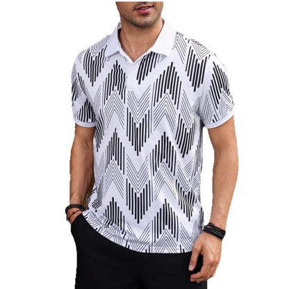 Herren Polohemd Geometrisches Design Modern Sportlich