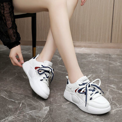 Damen Plateau Sneaker Atmungsaktiv Elastisch Modisch