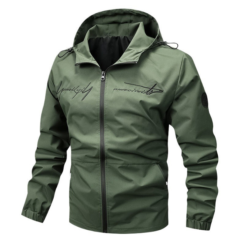 Herren Funktionsjacke Wasserdicht mit Kapuze und vielen Taschen