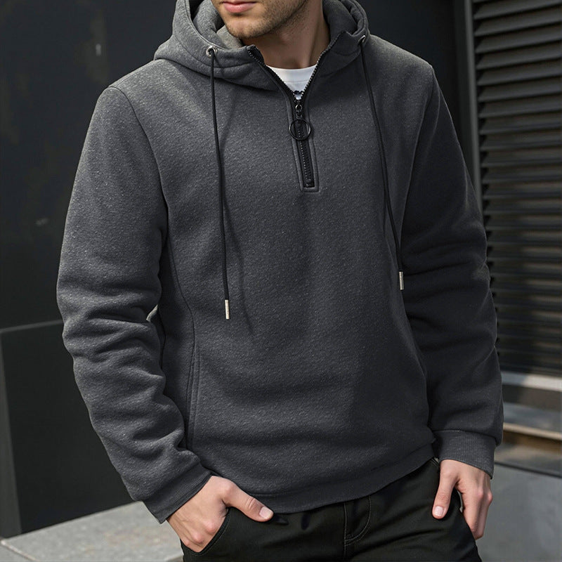 Herren Kapuzenpullover Weich Modern Reißverschluss - BerlinGlamour