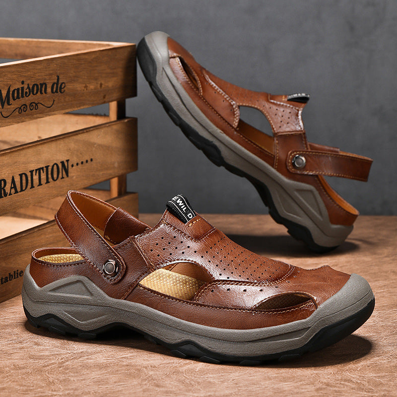 Damen Sandalen Leder Sommerlich Atmungsaktiv - BerlinGlamour