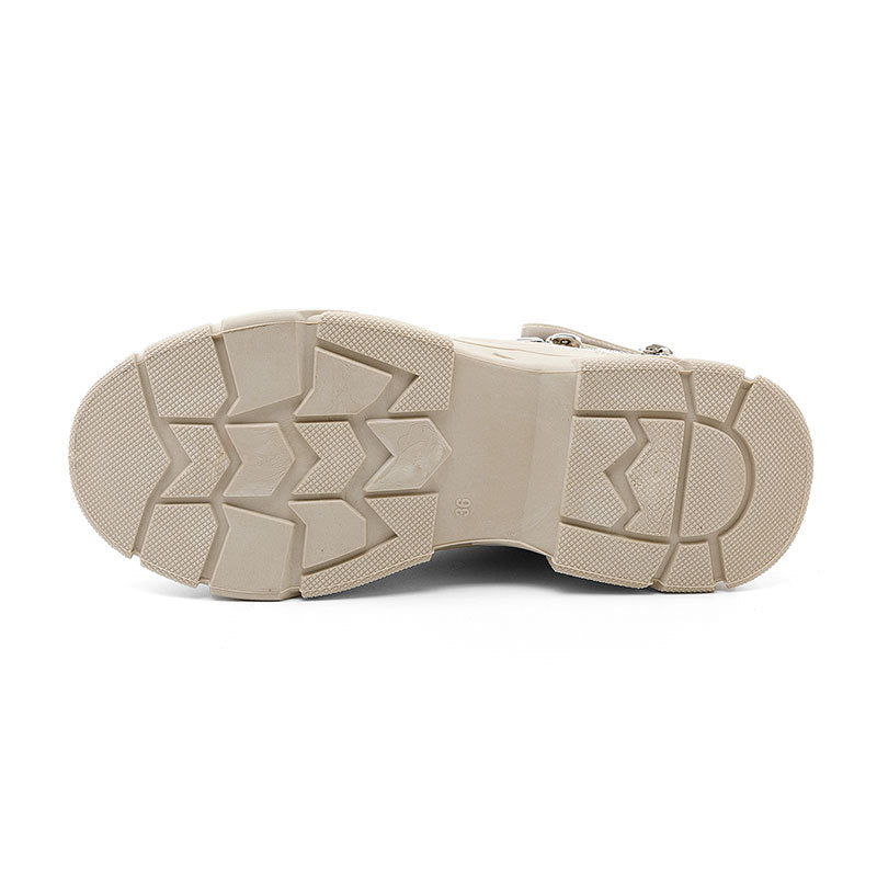 Damen Sneaker High-Top mit Reißverschluss Komfort Laufsohle Schwarz