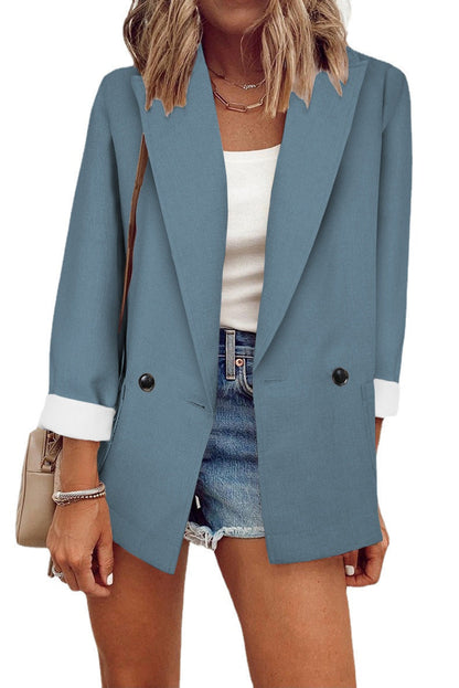 Damen Blazer Oversized Elegant Schlicht Modern