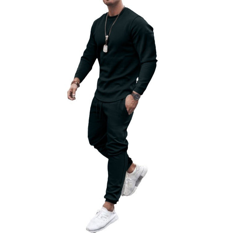 Herren Sportset Langarmshirt und Jogginghose Bequem Sportlich