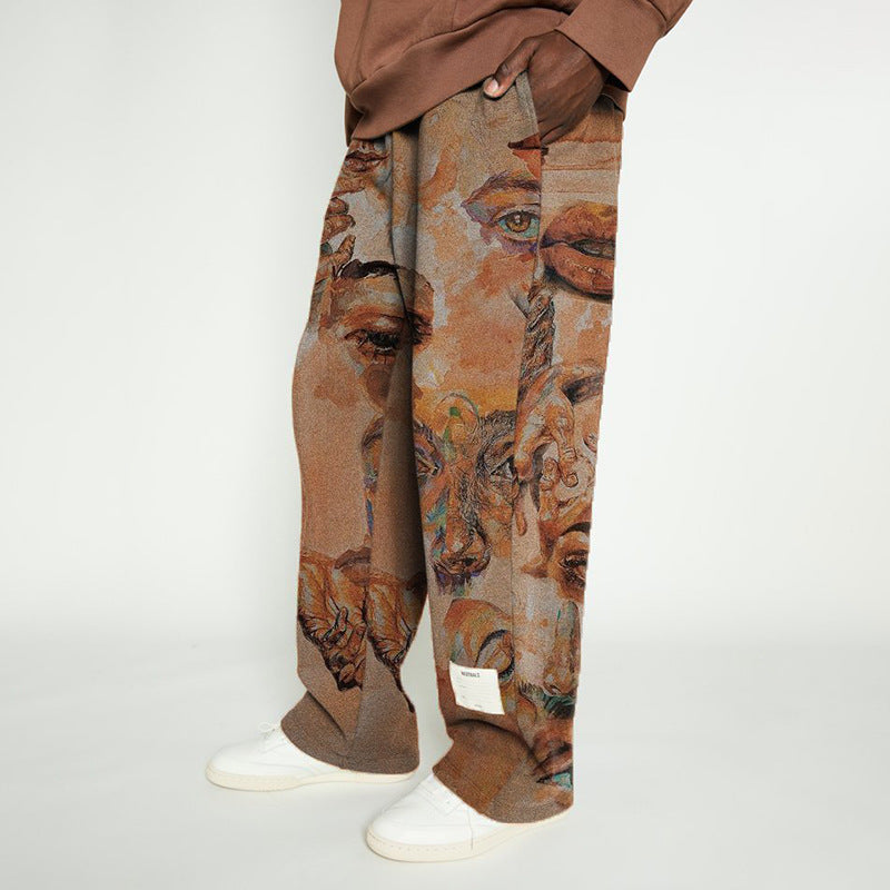 Herren Haremshose mit stylishem Kunstprint Berlin Style