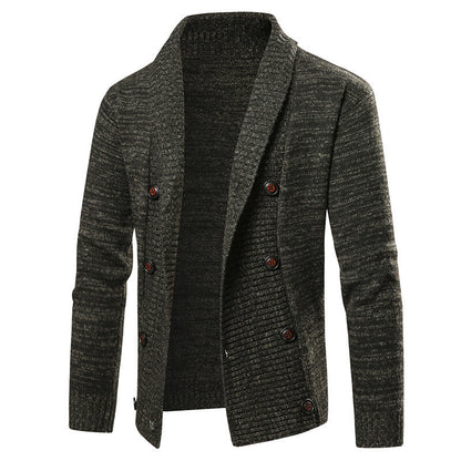 Herren Strickjacke Modern Schalkragen Dekorativ