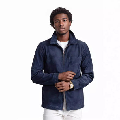 Herren Lederjacke Suede Schnitt Modern