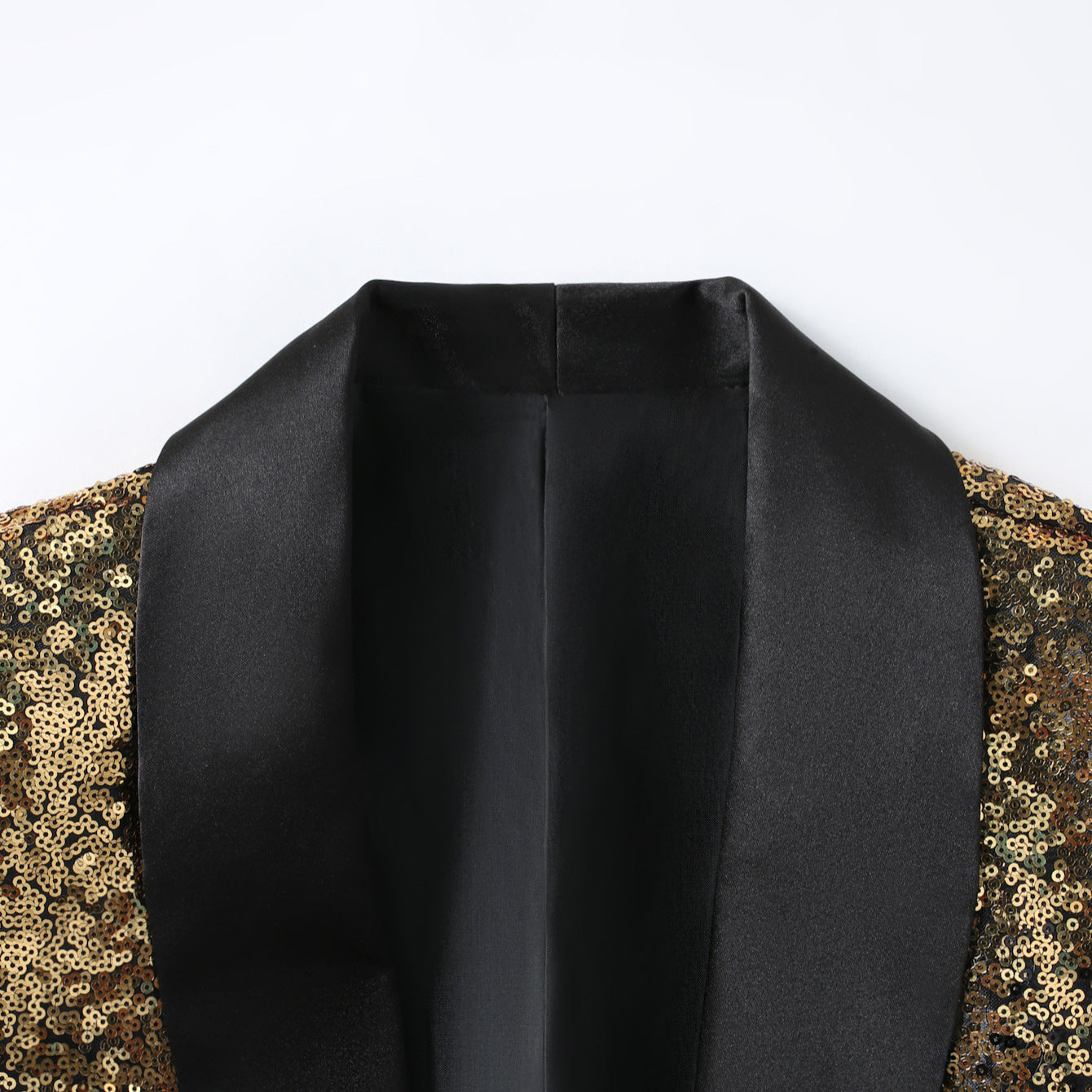 Herren Blazer Glamour Paillettenjacke Satin Modern