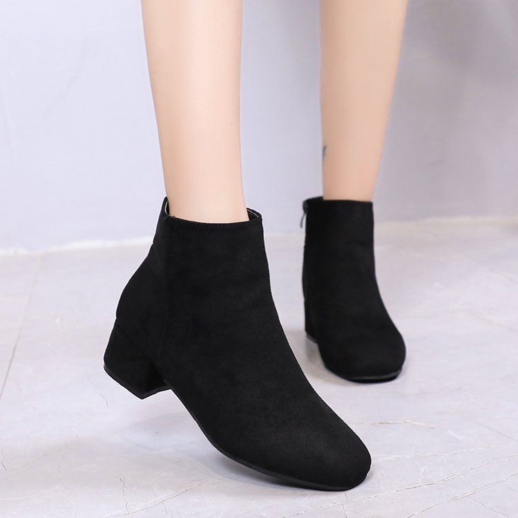 Damen Ankle Boots Komfortabel Modern Blockabsatz