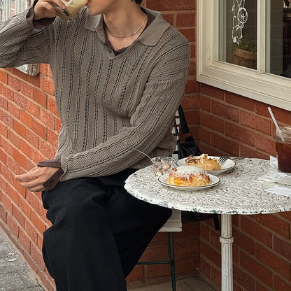 Lässiger Herren Strickpullover Casual Großstadtstyle