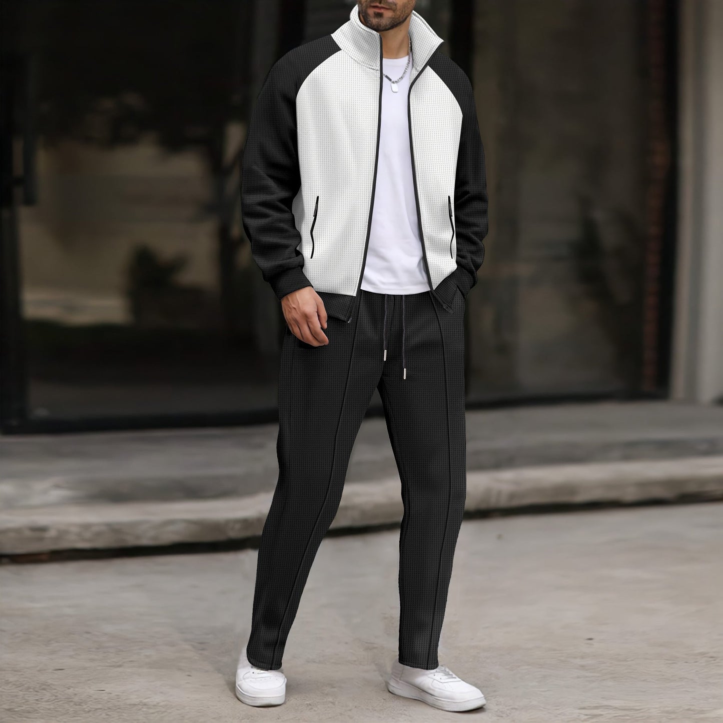 Herren Sport-Outfit Set Jogginghose Jacke Funktionell