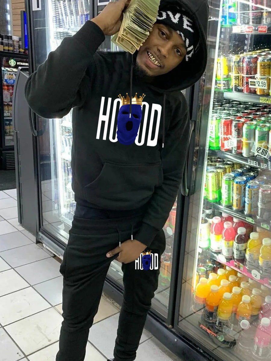 Herren Hoodie Set Jogginghose Graffiti Streetwear Berlin Style