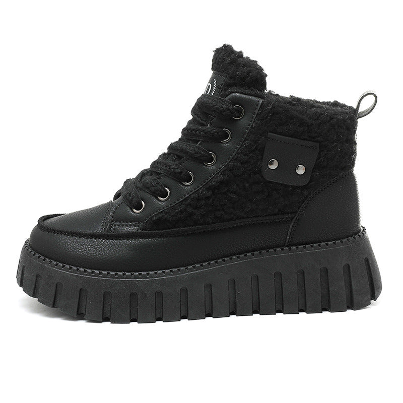 Damen High-Top Sneaker Winter Warm Kuschelig Mode