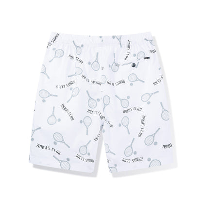 Herren Badeshorts Tennis Motiv Elastisch