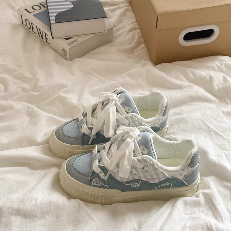 Damen Sneaker Atmungsaktiv Blumenmuster Modisch - BerlinGlamour