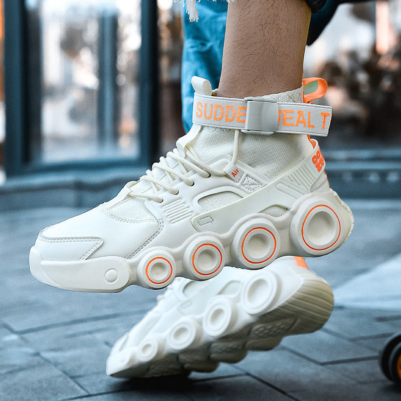 Damen Sneaker High-Top Streetwear Schuhe Mit Riemensystem