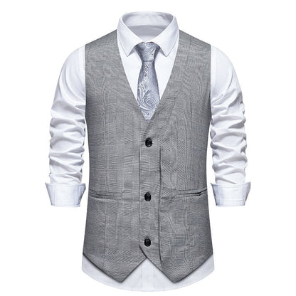Herren Anzugweste Elegant Modern Karomuster Slimfit