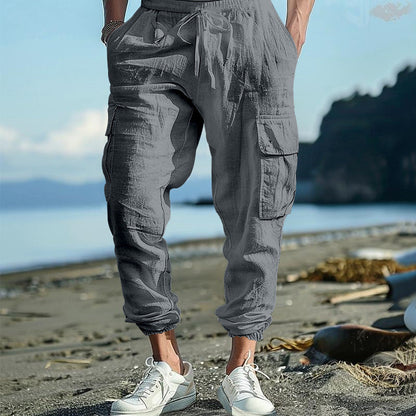 Herren Cargo-Hose Leicht Bequem Elastisch Mit Taschen