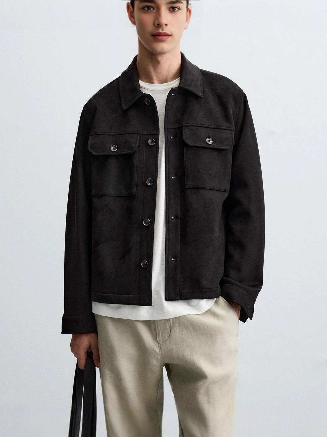 Herren Overshirt-Jacke Modern Robust Mit Brusttaschen