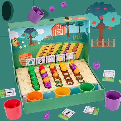 Montessori Lernspiel Farben & Zahlen Sortierbox