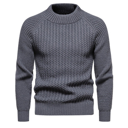 Herren Pullover Grobstrick Hochkragen Zeitlos Modern