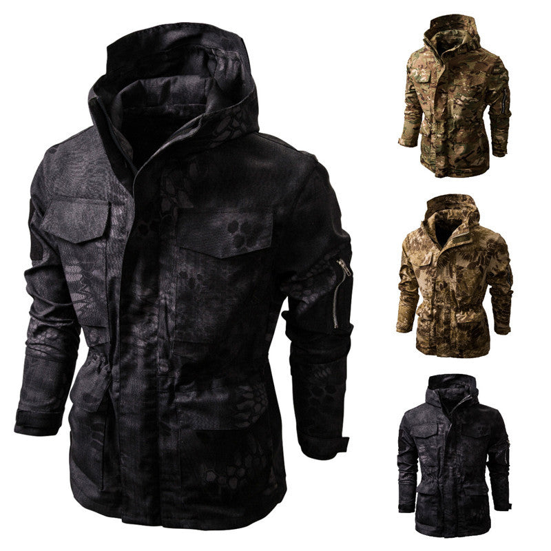 Herren Camouflage Jacke Outdoor Funktionsjacke mit Taschen