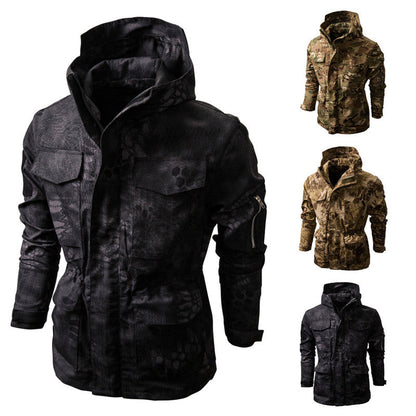 Herren Camouflage Jacke Outdoor Funktionsjacke mit Taschen