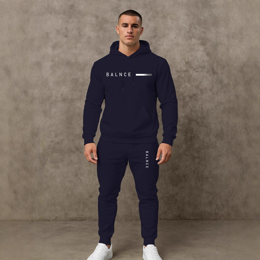 Herren Jogginganzug Set Kapuze Taschen Sportlich Komfortabel