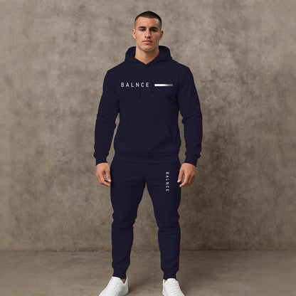 Herren Jogginganzug Set Kapuze Taschen Sportlich Komfortabel