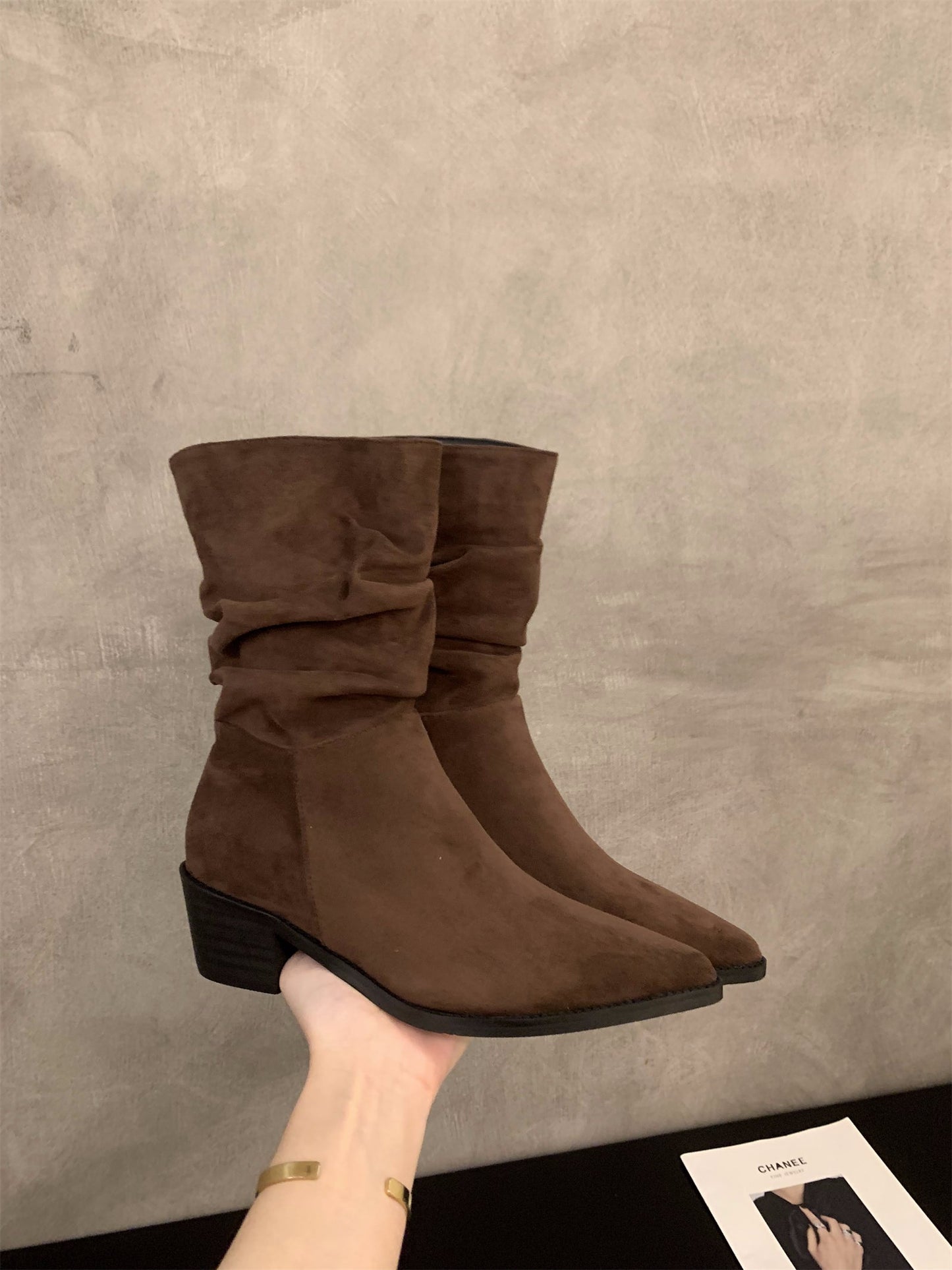 Damen Stiefeletten Spitz Schuhe Gummisohle Schnürsenkel