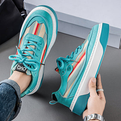 Damen Sneaker Hohe Plateauschuhe Atmungsaktiv Mesh