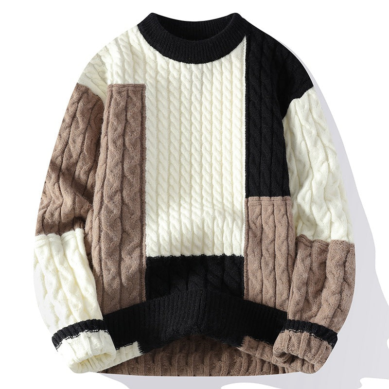 Herren Pullover Kabelstrick Modisch Stilvoll