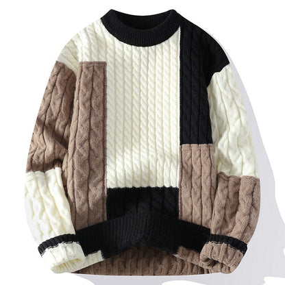 Herren Pullover Kabelstrick Modisch Stilvoll