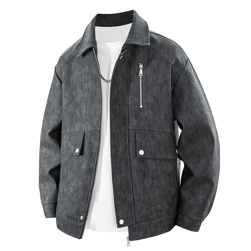Herren Jacke Funktionell mit Reißverschlusstaschen Modern