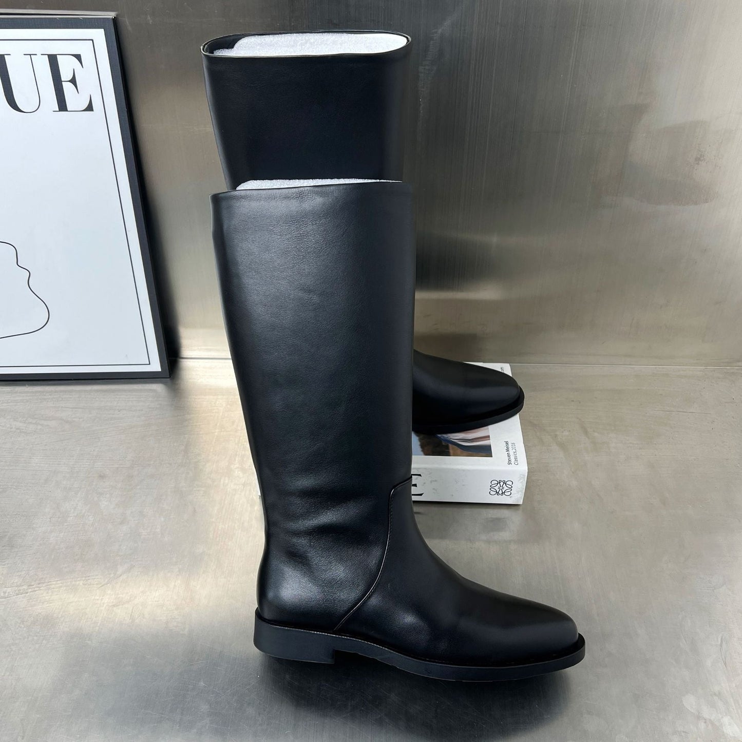 Damen Stiefel Leder Elegant Schnürsenkel Hochwertig