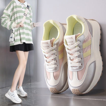 Damen Plateau Sneaker Bequem Sportlich Modisch