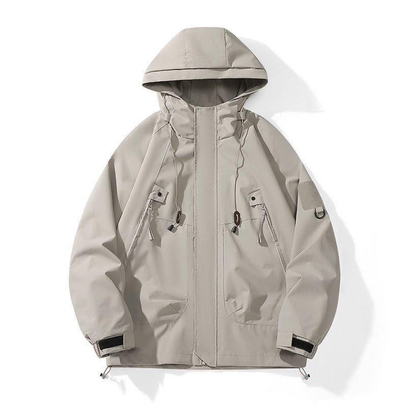 Herren Funktionsjacke Wetterfest mit Kapuze und Taschen