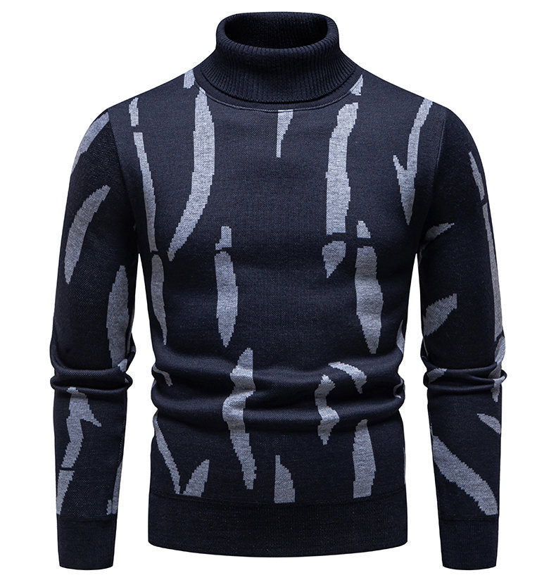 Herren Rollkragenpullover Modern Auffälliges Muster