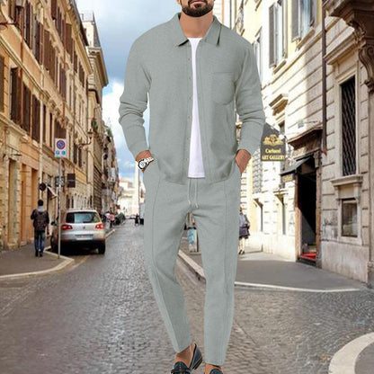 Herren Freizeit-Set Karo Muster Elegantes Mode-Set