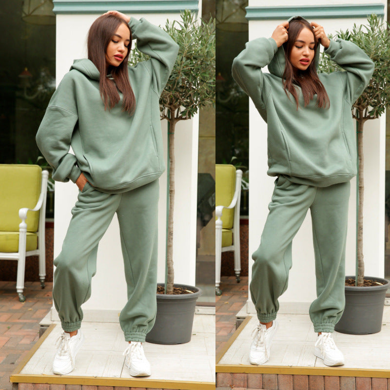 Damen Sportanzug Kapuzenpullover Jogginghose Bequem