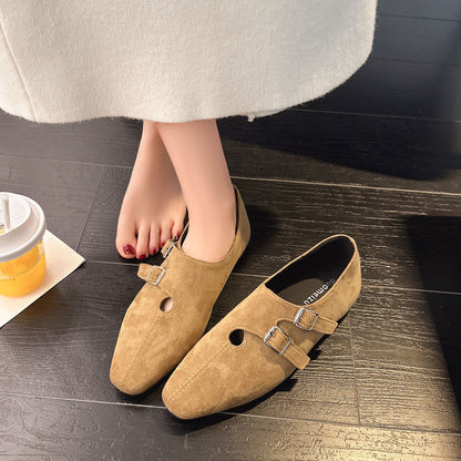 Damen Mokassins Elegante Schnallen Schuhe Heidi Stil - BerlinGlamour